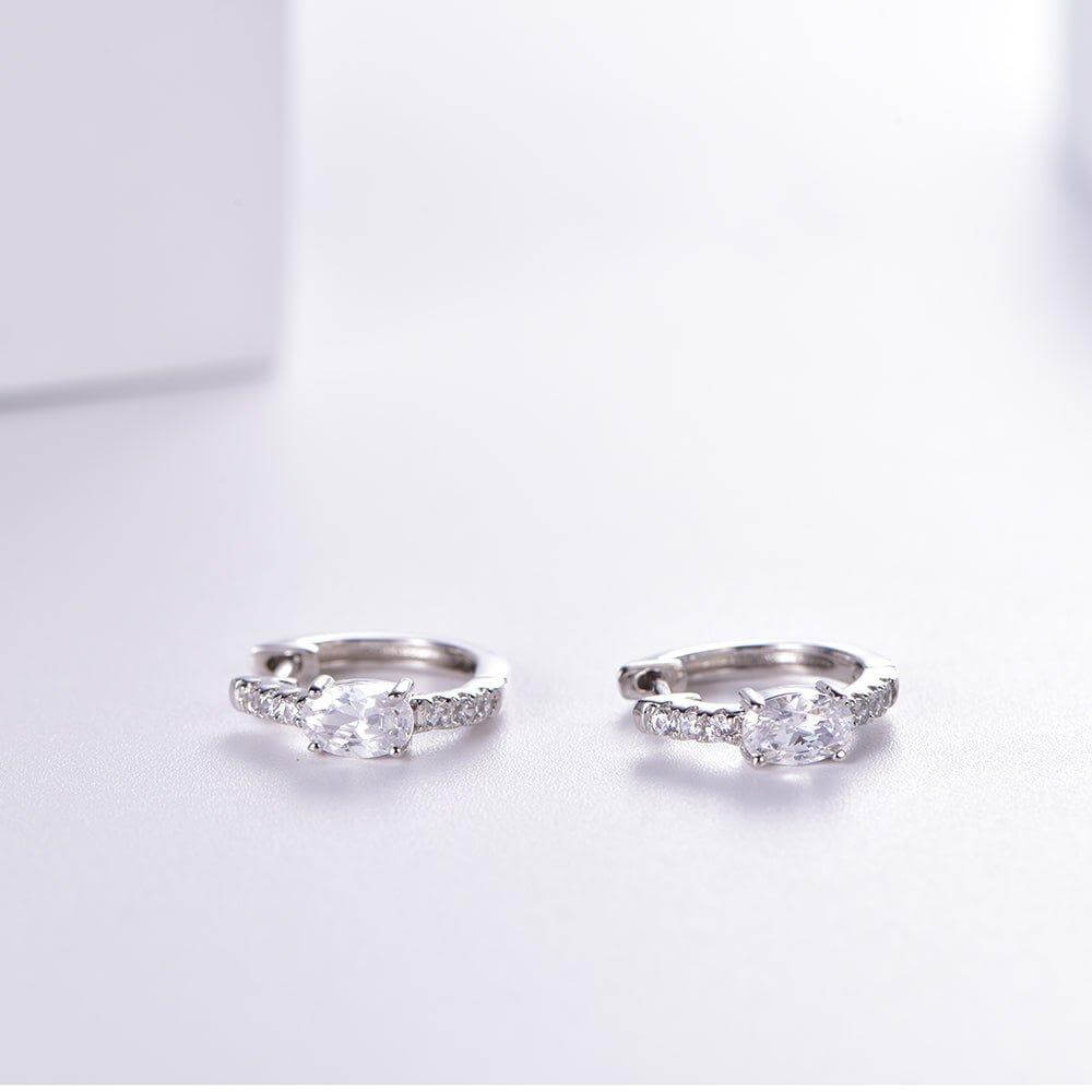 Hoop Earrings with Charm Crystal Cubic Zirconia - Trendolla Jewelry