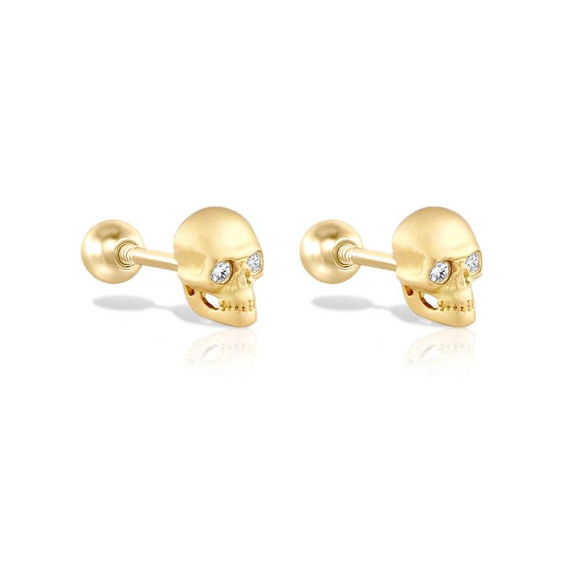 Trendolla Skull Earrings Ball Back Earrings Nap Earrings - Trendolla Jewelry