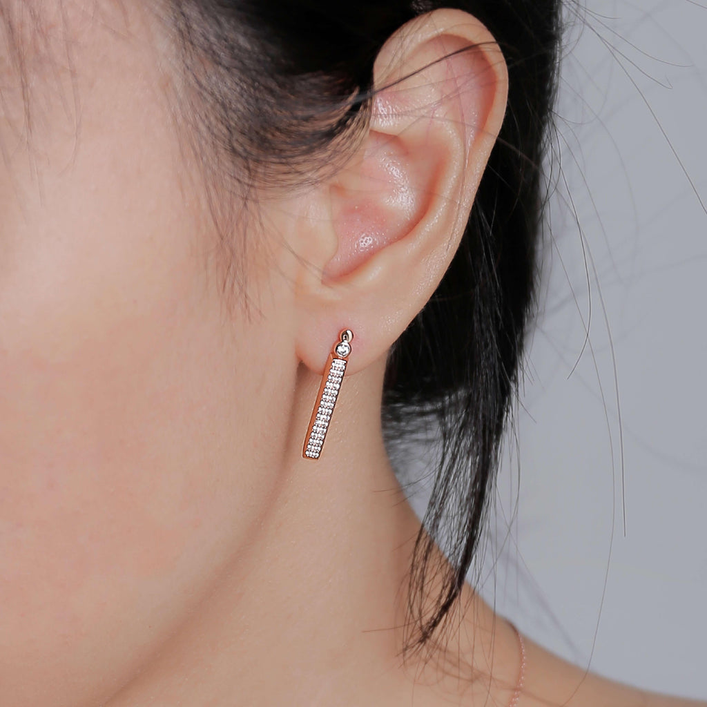 Vertical Bar Drop Dangle Earring Galaxy Collection by Parastoo Behzad - Trendolla Jewelry